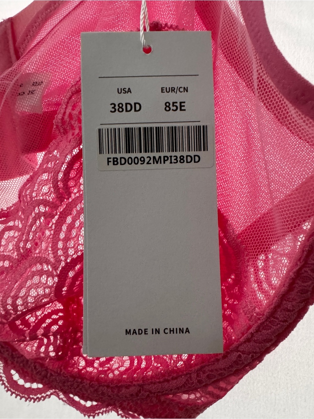 Sheer Lace Minimizer Bra Underwire Bra in bubblegum Pink - Picture 2 of 4